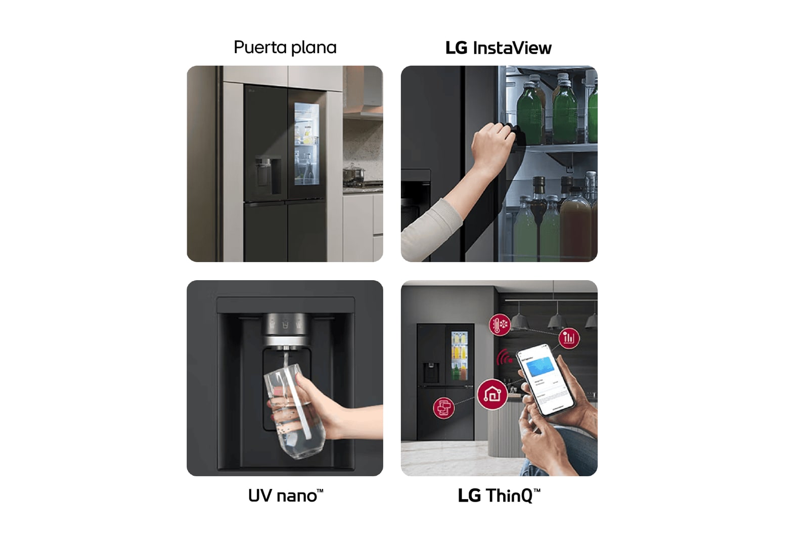 Funciones Nevecon French Door InstaView Door-In-Door LG GM57SXM